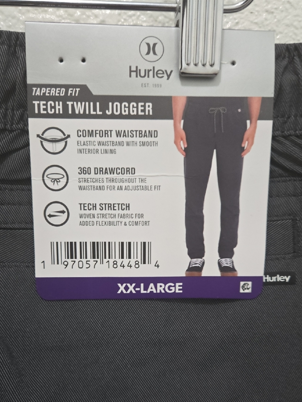 Hurley Tech Twill Jogger Pants - Black